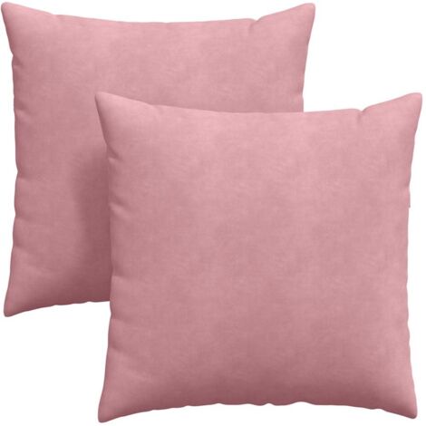 vidaXL Sofa Pillows 2 pcs Pink 60 x 60 cm Corduroy Fabric