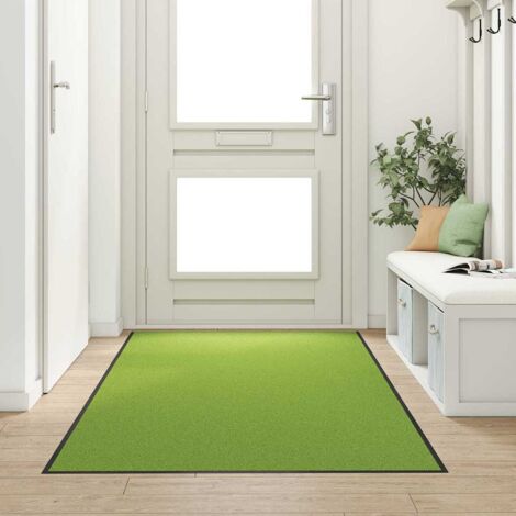 Tapis d'entrée Autre Vert et Noir 120 x 300 cm Polyamide et PVC vidaXL