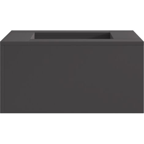 Brûleur de feu Carré Noir 60x60x30 cm Acier vidaXL