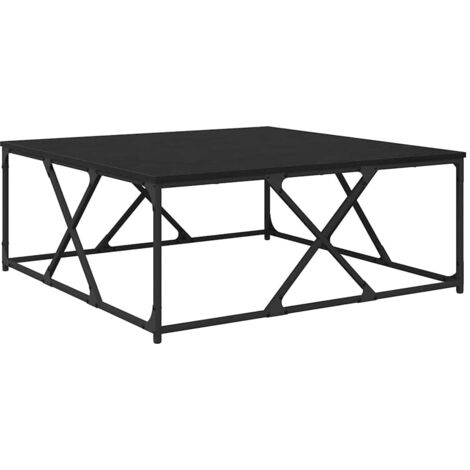 vidaXL Coffee Table Black Oak 100 x 100 x 40 cm Engineered Wood (1/5)