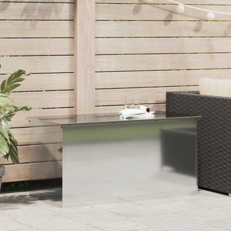 vidaXL Outdoor Storage Box Silver 100 x 50.5 x 50 cm Galvanised Steel