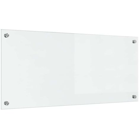 vidaXL Kitchen Backsplash Transparent 90 x 40 cm Tempered Glass