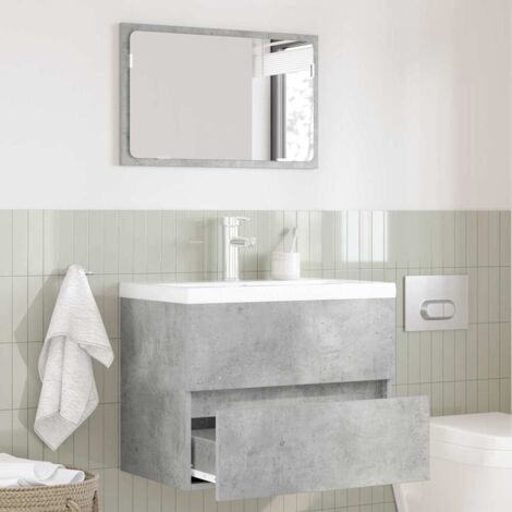 vidaXL  Bathroom Furniture Set  Concrete Grey 60 x 38.3 x 45 cm
