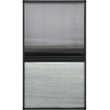 vidaXL Plisse Insect Screen for Windows Aluminium 80x160 cm with Shade