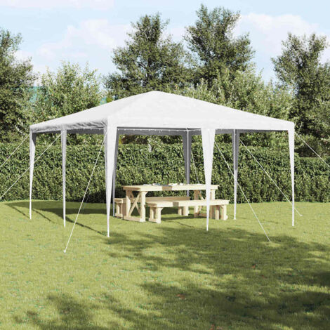 Tente de fête Blanc 400 x 400 x 266 cm Polyester et Acier vidaXL