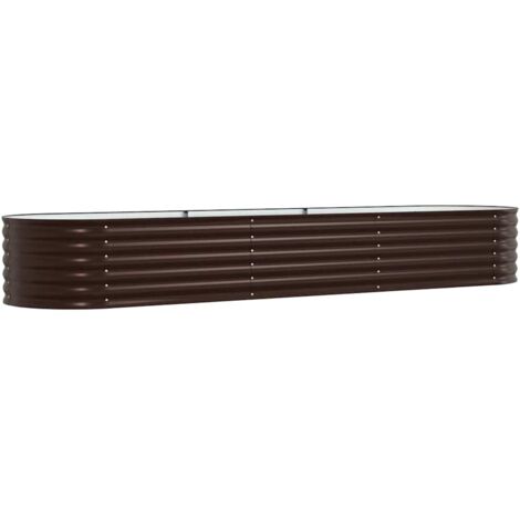 vidaXL Raised Bed Brown 320 x 80 x 44 cm Steel