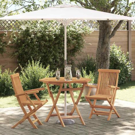 vidaXL Garden Dining Set 3 pcs Brown Solid Acacia Wood (1/5)