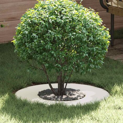 vidaXL Tree Ring White Ø30 / 60 cm Cold-rolled Steel