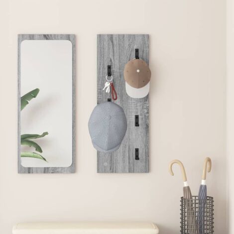Porte-manteau mural Montage mural Sonoma gris 30 x 1.5 x 80 cm vidaXL (1/5)