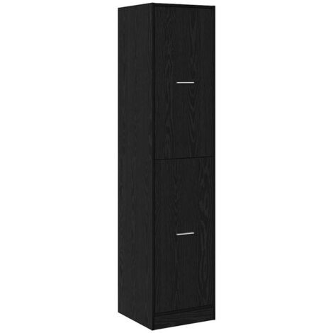 vidaXL  Apothecary Cabinet  Black oak 40 x 41 x 174.5 cm Engineered wood