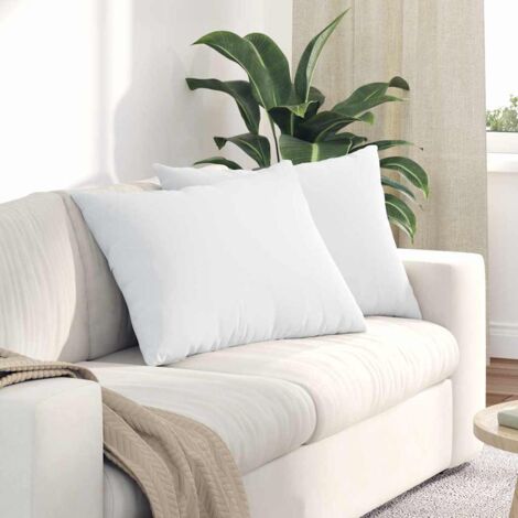 vidaXL  Sofa Pillows  2 pcs White 70 x 50 cm Fabric