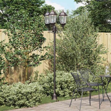 vidaXL  Garden Light  Bronze 57 x 49 x 241 cm Aluminium and Glass