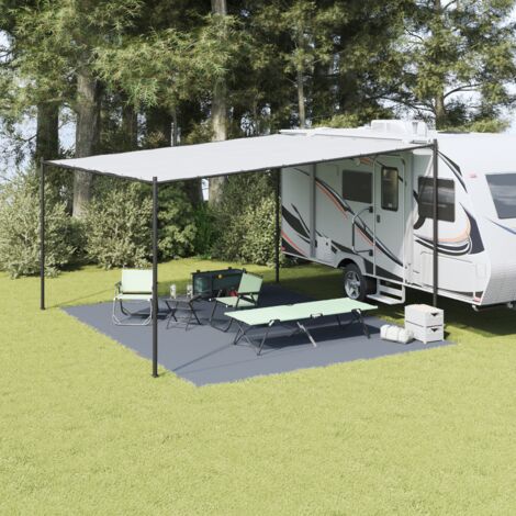 vidaXL Tent Carpet Folding Blue and Grey 500 x 400 cm Polyethylene