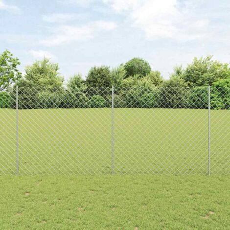 vidaXL Chain Link Fence with Post 10 x 1.4 m (W x H)