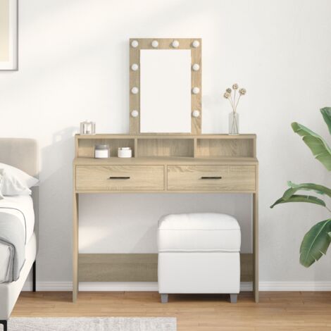 vidaXL Dressing Table Brown 100 x 41 x 140 cm Engineered Wood (1/5)