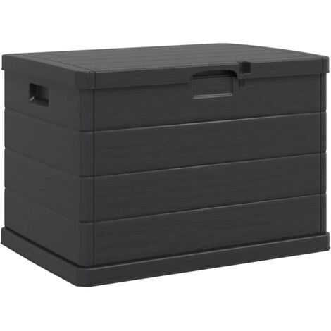 vidaXL Garden Storage Box Anthracite 77.5 x 54.5 x 53 cm Plastic