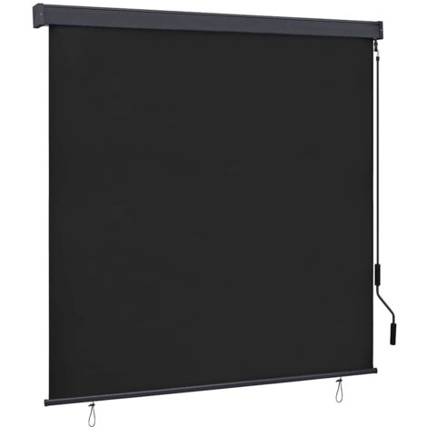 Store Roulant Extérieur Rayé Anthracite 180 x 250 cm tissu vidaXL