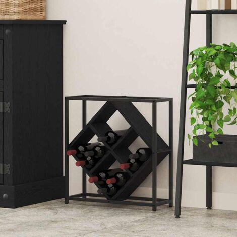 Étagère à vin Chêne noir 51 x 18 x 52,5 cm Bois d'ingénierie vidaXL