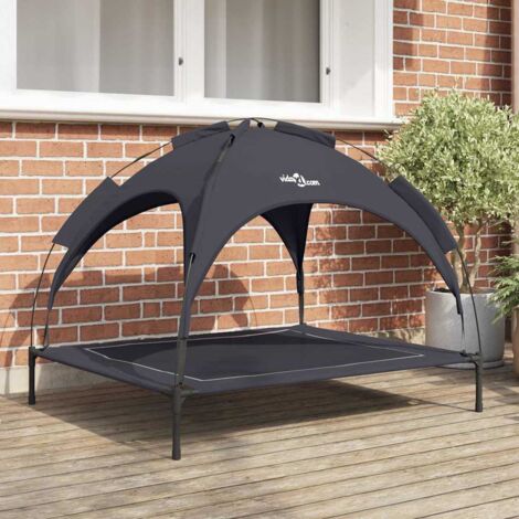 Lit pour Chien Noir xl Acier vidaXL