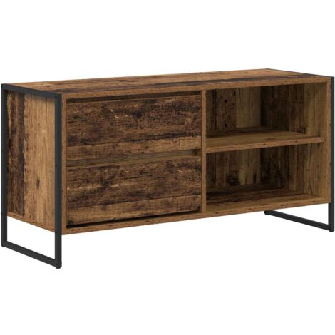 vidaXL TV Cabinet Old Wood 100 x 36 x 49.5 cm Engineered Wood (1/5)