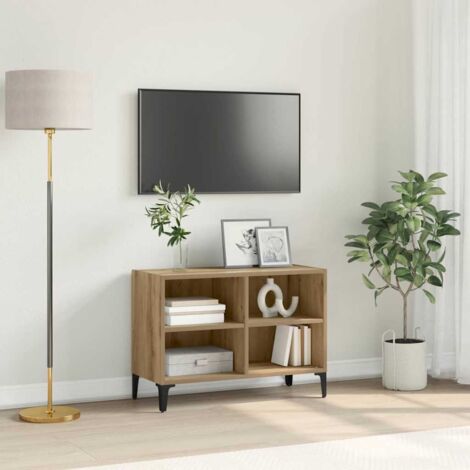 Meuble TV Marron 69.5 x 30 x 50 cm Bois d'ingénierie vidaXL (1/5)