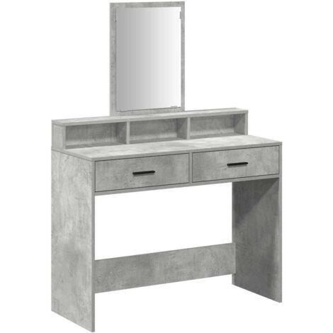 Coiffeuse Gris béton 100 x 41 x 140 cm Bois d'ingénierie vidaXL