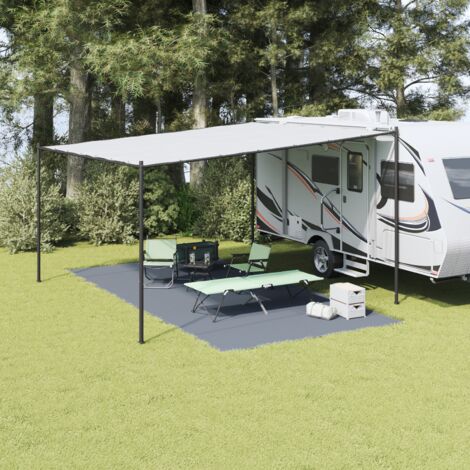 vidaXL Tent Carpet Folding Blue and Grey 600 x 300 cm Polyethylene