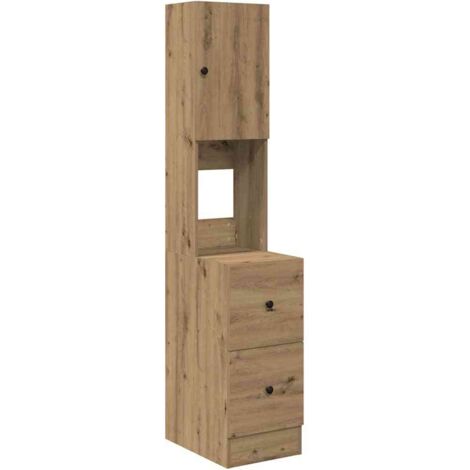 Vidaxl – Buffet de cuisine avec tiroir en bois d'ingénierie – Dimensions 32 x 50 x 180 cm – Rangement spacieux pour assiettes et ustensiles