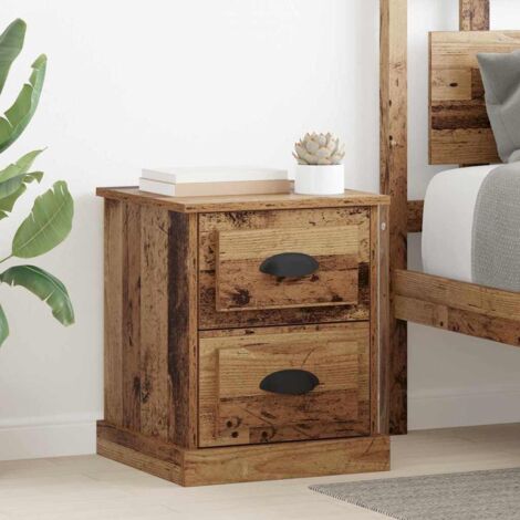 Cabinet de chevet avec tiroir Bois ancien 39 x 39 x 47.5 cm vidaXL