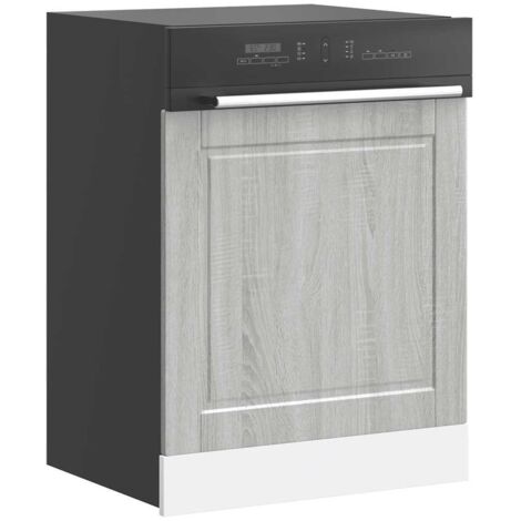 vidaXL Dishwasher Panel "Porto" Grey Sonoma 60x1,5x57 cm Engineered Wood