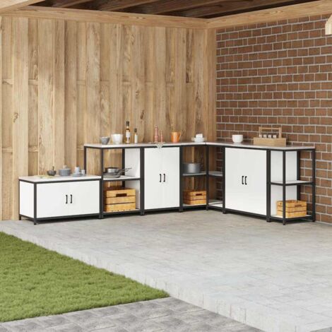 vidaXL Kitchen Storage HATTEM White 60 x 50 x 92 cm Steel
