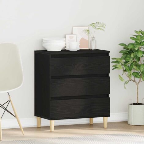 Buffet avec tiroir Chêne noir 60 x 35 x 70 cm Bois d'ingénierie vidaXL