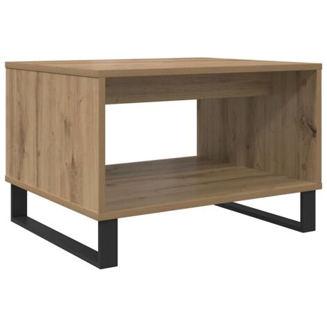 Table basse chêne artisanal 60 x 50 x 40 cm Bois d'ingénierie vidaXL