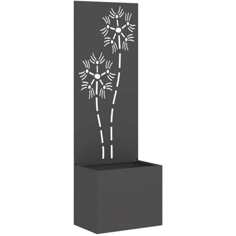 Écran de confidentialité de jardin Floral Noir 50 x 140 cm vidaXL (1/5)