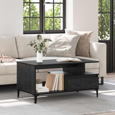 Table basse Chêne noir 90 x 49 x 45 cm Bois d'ingénierie vidaXL (1/5)