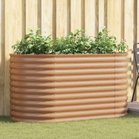 vidaXL Raised Bed Brown 160 x 80 x 81 cm Steel (1/5)