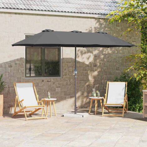 vidaXL  Garden Parasol  Anthracite 370 x 197 x 239 cm (1/5)