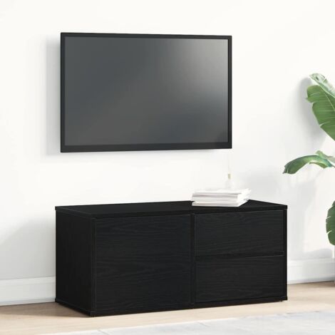 vidaXL  TV Cabinet  Black Oak 80 x 34 x 36 cm Engineered Wood (1/5)