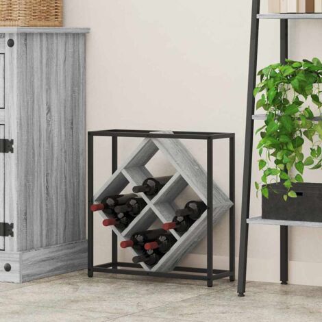 Étagère à vin Gris 51 x 18 x 52,5 cm Bois d'ingénierie vidaXL