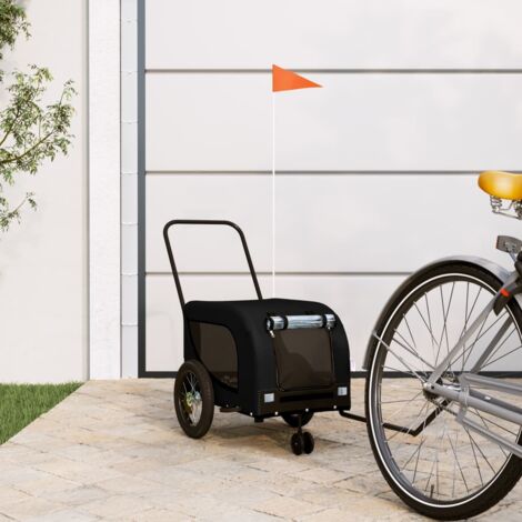 Remorque de vélo pour animaux de compagnie noir vidaXL