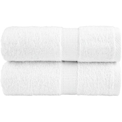 vidaXL Premium Guest Towels "SOLUND" 2 pcs White 30x50 cm 600 gsm