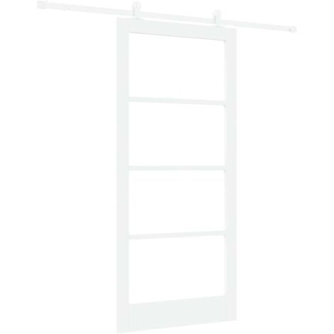 Porte Coulissante ORKDAL Blanc 93 x 202 cm Bois et métal vidaXL