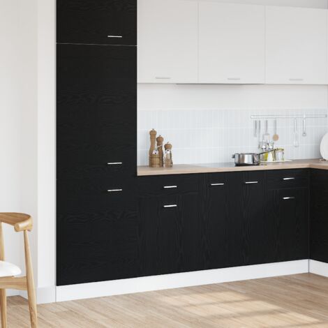 vidaXL  Hanging Cabinet  Black Oak 50 x 46 x 81.5 cm Engineered Wood (1/5)
