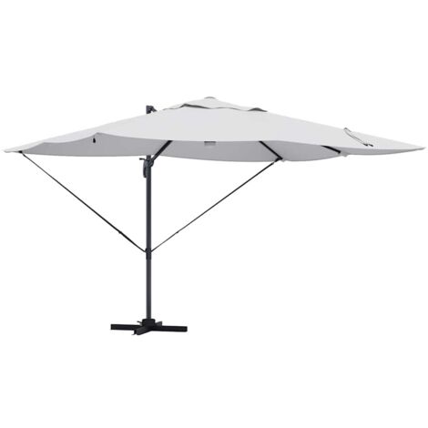 vidaXL Parasol Sand 351 x 250 x 253 cm Polyester and Aluminium