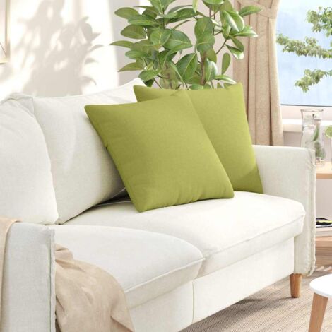 vidaXL Sofa Pillows 2 pcs Light Green 50 x 50 cm Fabric