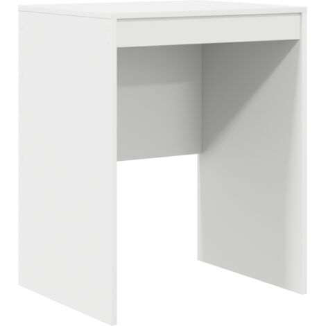 Vidaxl – Bureau droit blanc 60 x 50 x 76 cm – Bois d'ingénierie durable – Compartiment de rangement pratique – Design moderne pour petits espaces (1/5)
