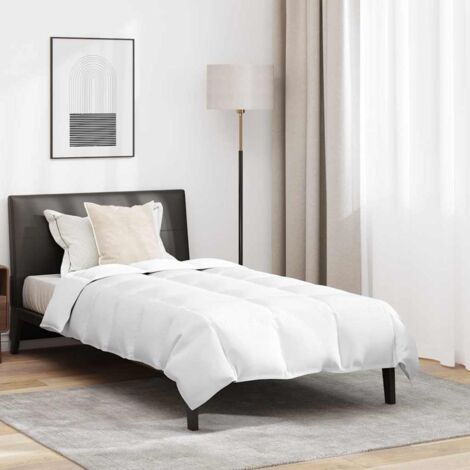 Duvet d'été simple avec oreiller 2 pcs Blanc Plume de canard vidaXL (1/5)