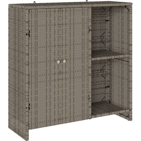 Vidaxl – Armoire de rangement en rotin avec étagères – Dimensions 100 x 36 x 102 cm – Design rectangulaire pour espaces modernes