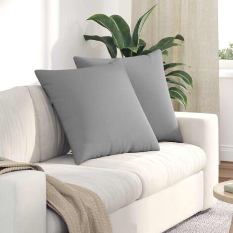 vidaXL Sofa Pillows 2 pcs Cloud Grey 80 x 80 cm Fabric