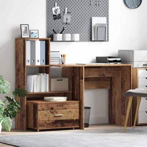 Bureau Bois ancien 131,5 x 50 x 106,5 cm Bois d'ingénierie vidaXL (1/5)